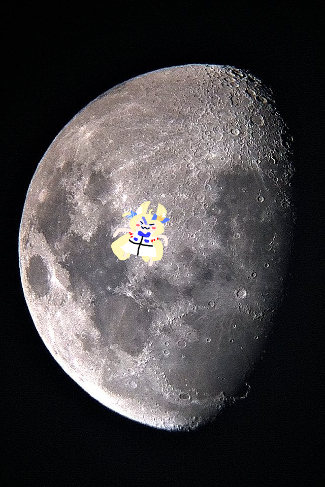 picture of a fishy gremlin on the moon